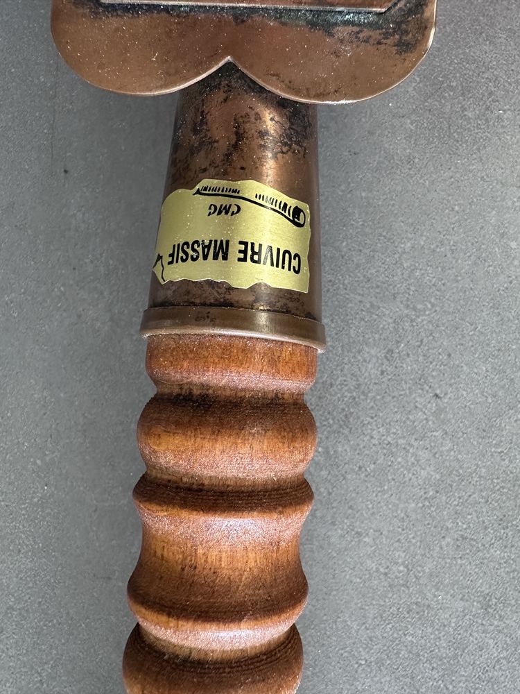 Antigo Aquecedor de Cama em Cobre – CUIVRE MASSIF – Raro e Decorativo