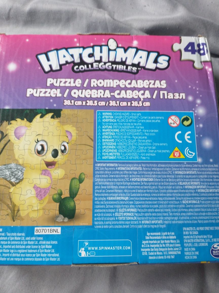 Hatchimals zestaw puzzli i gry karcianej