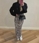 Spódnica midi w panterkę Stradivarius