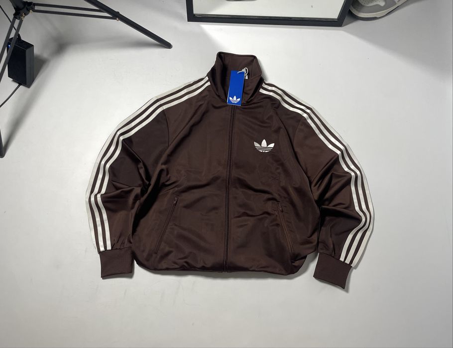 Коричнева олімпійка Adidas Firebird S олимпийка адидас зип худи