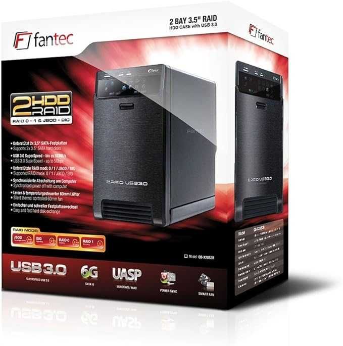 Caixa Externa FANTEC QB-X2US3R RAID1
