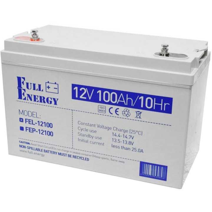 Акумулятор гелевий 100А 12В Full Energy FEL-12100