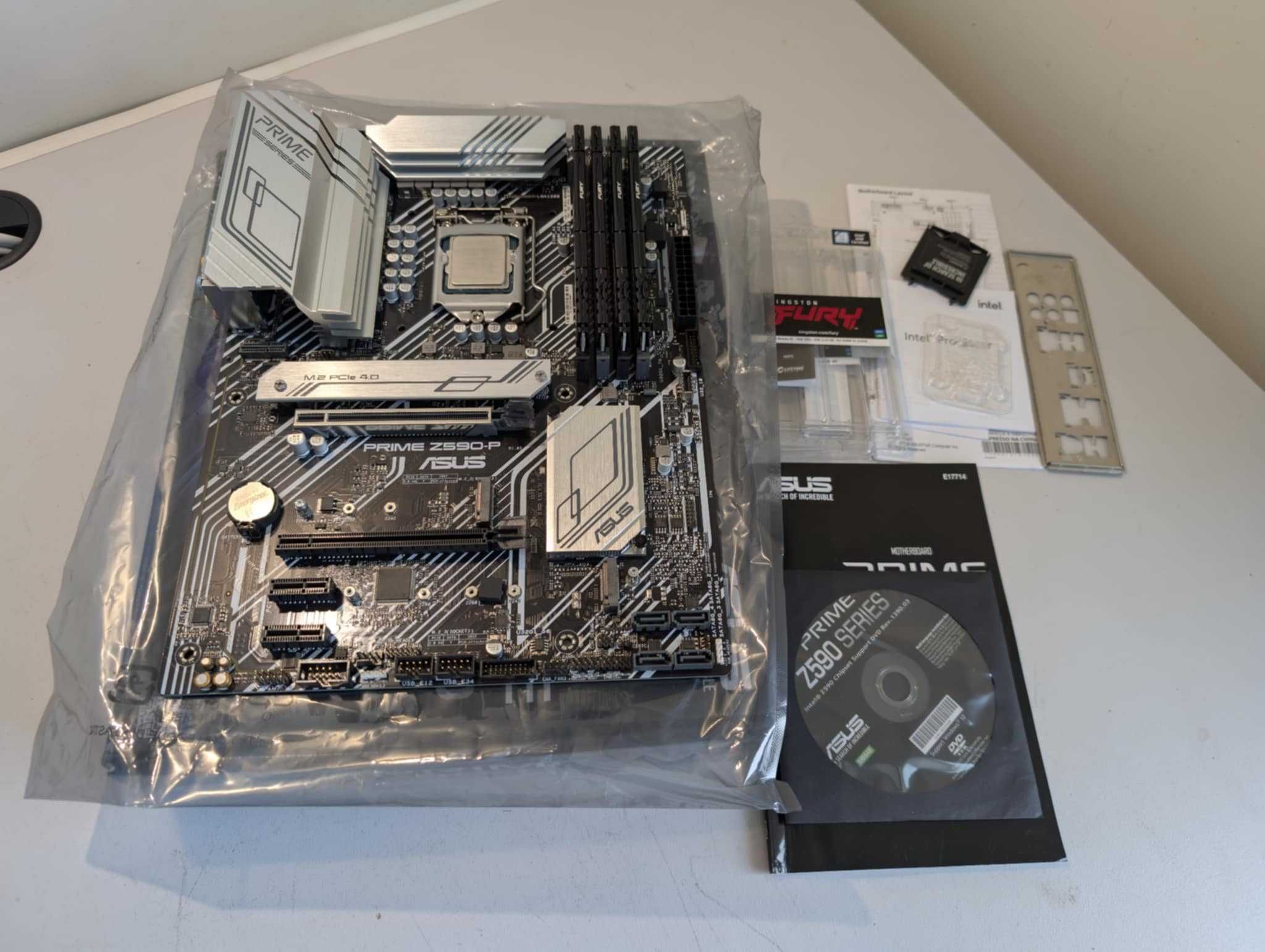 Zestaw płyta procesor ram ASUS Z590-P, i7 11700K, 32GB 3200mhz DDR4