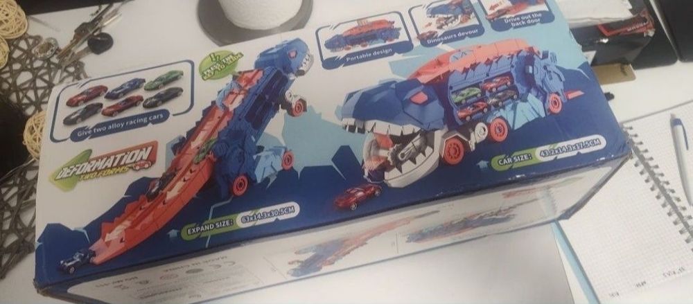 Nowy gigantyczny dinozaur t-rex transporter super jakość jak hot wheel