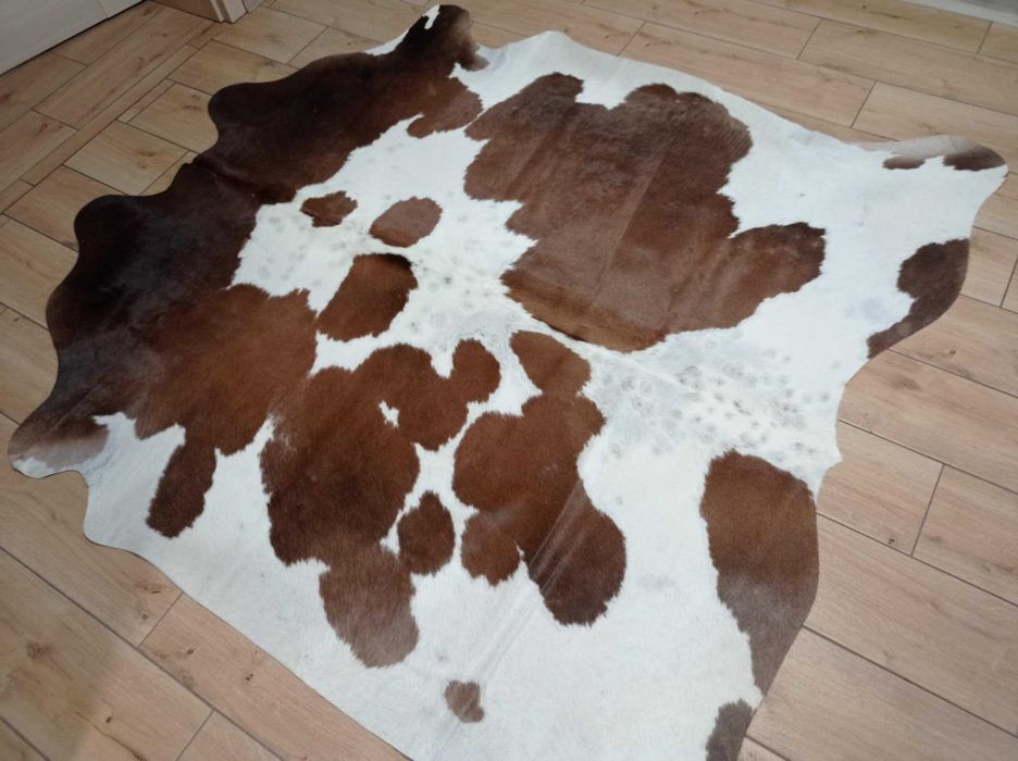 Dywan SKÓRA BYDLĘCA łaciata brązowo-kremowa Krowa skóra naturalna