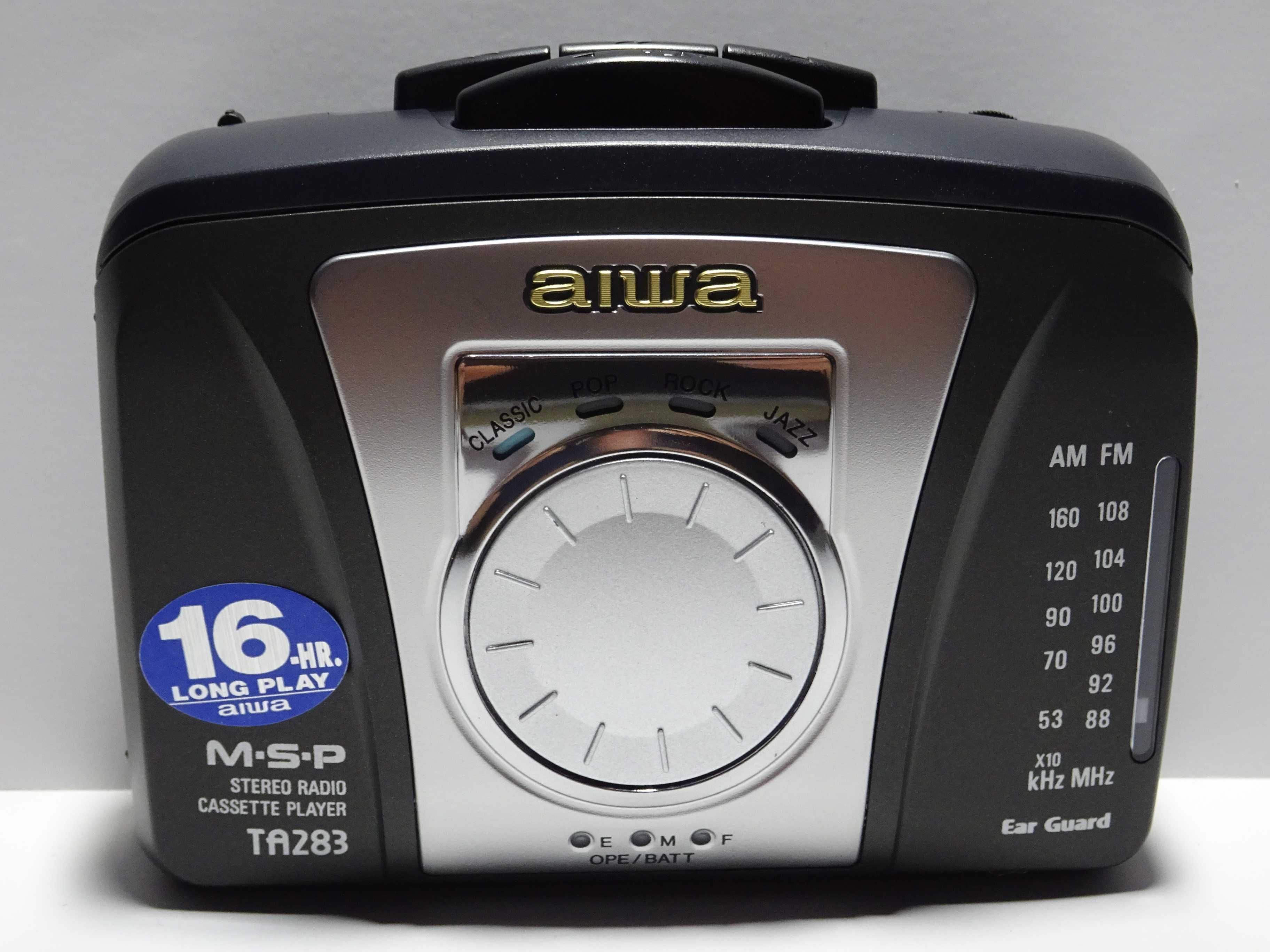 NOWY Walkman AIWA HS-TA283 (BK) Odtwarzacz Kasetowy RADIO/MSP - 1999r.