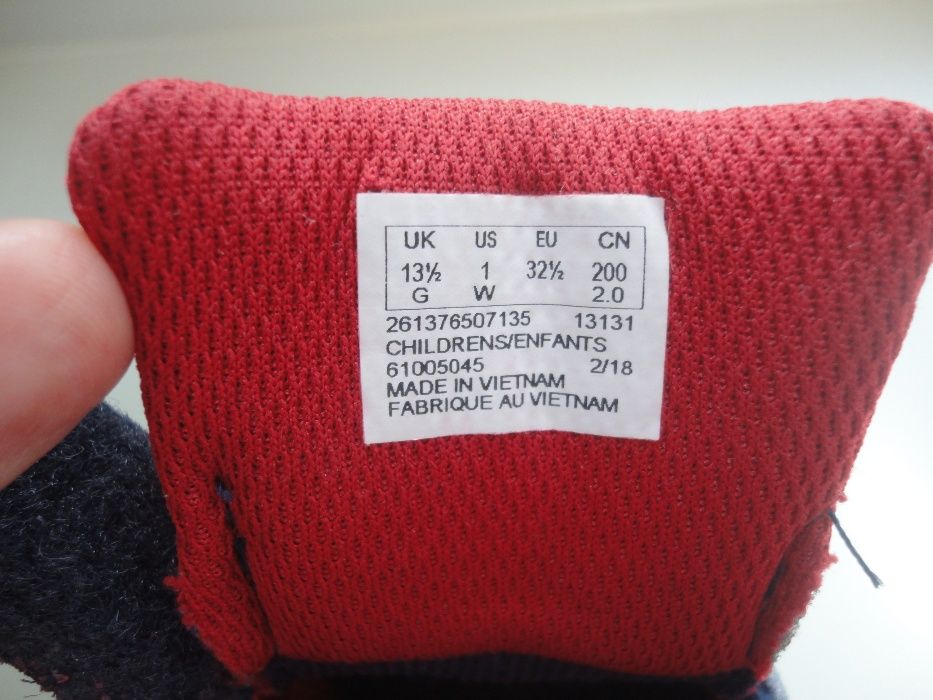 Кроссовки (нат. кожа-замш) Clarks, р.13,5 G (наш 32,5)-ст. 21см.