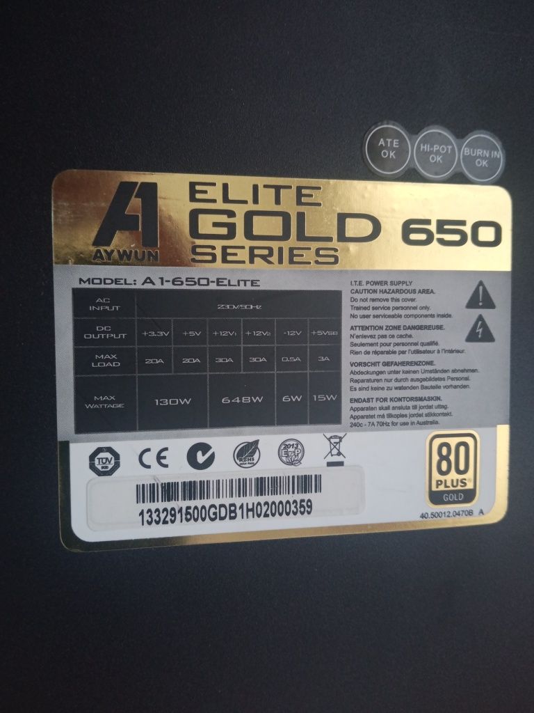 Блок живлення Elite Gold 650w під ремонт