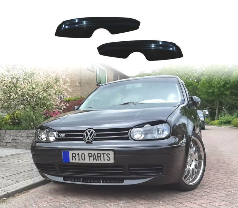 PESTANAS DE FAROIS VOLKSWAGEN VW GOLF 4 97-03 PRETO BRILHANTE