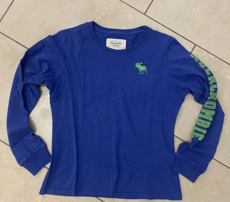 Abercrombie&Fitch bluzka longsleeve L/M logowana, bawełna