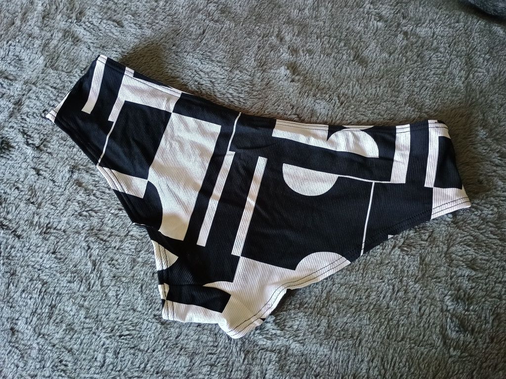 Dół od bikini Czarno białe geometryczne kształty Esprit