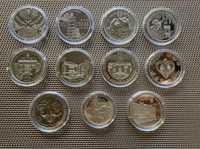Монети НБУ , банкноти НБУ , памʼятні монети, футляр для срібних монет