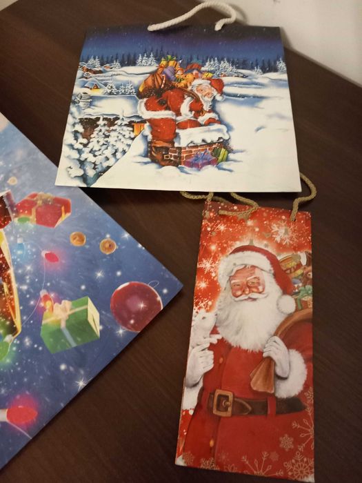 Święty Mikołaj torebki prezentowe bez zawieszek