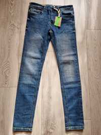 Modne jeansy slim 170 14+ stretch cotton blue jeans for a girl