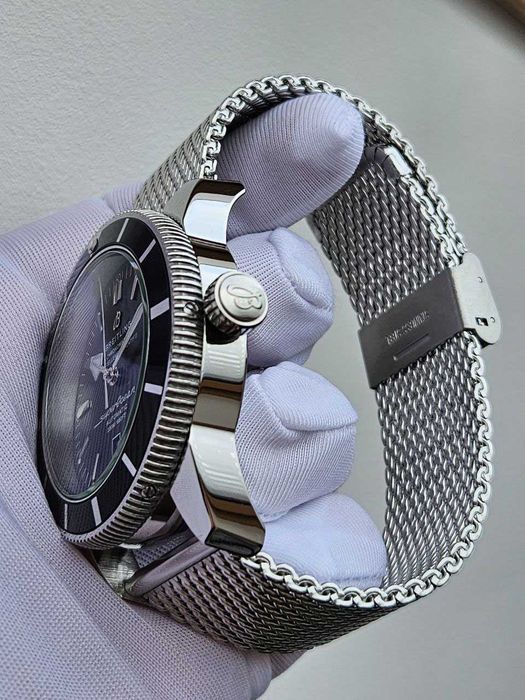 Механические часы Breitling B20 Silver-Black. Топ качество