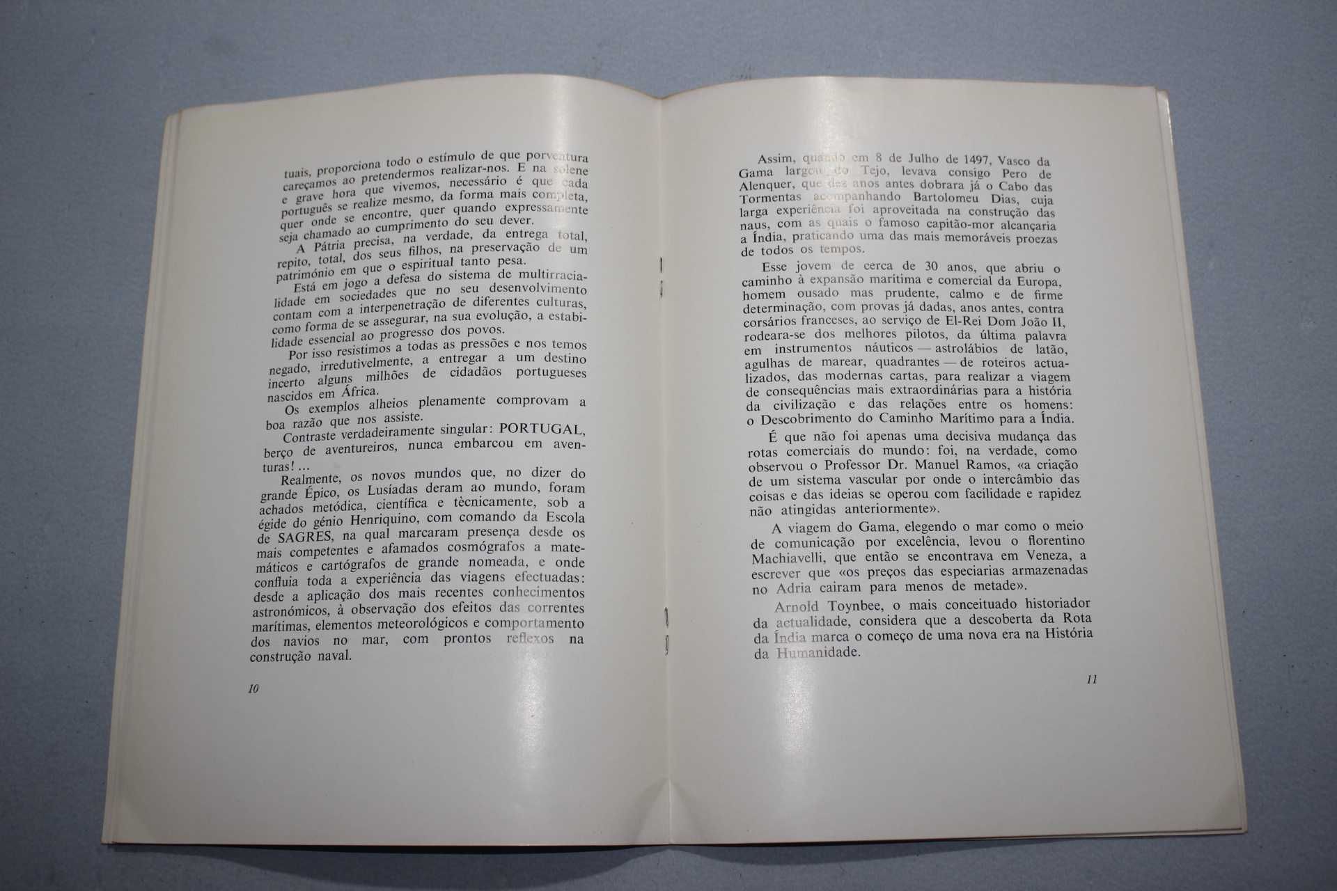 Livro-V Centenario Nascimento Vasco da Gama-Dia da Marinha 1969-Angola