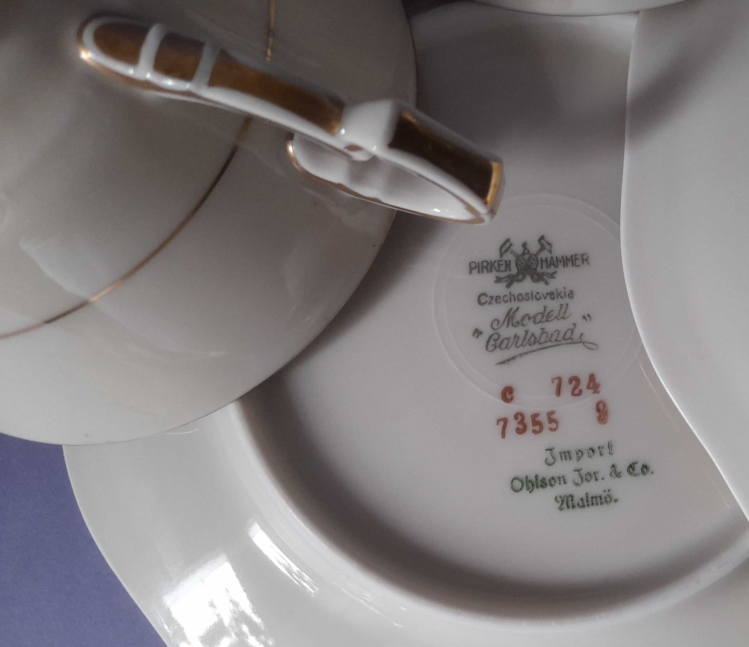 Vintage Trio, dla 2 os Porcelana Czechoslovakia