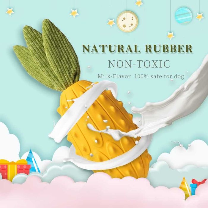 Acecy Zabawka dla psa piszczący ananas