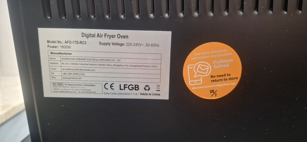 Digital Air Fryer Oven. Mini piekarnik.