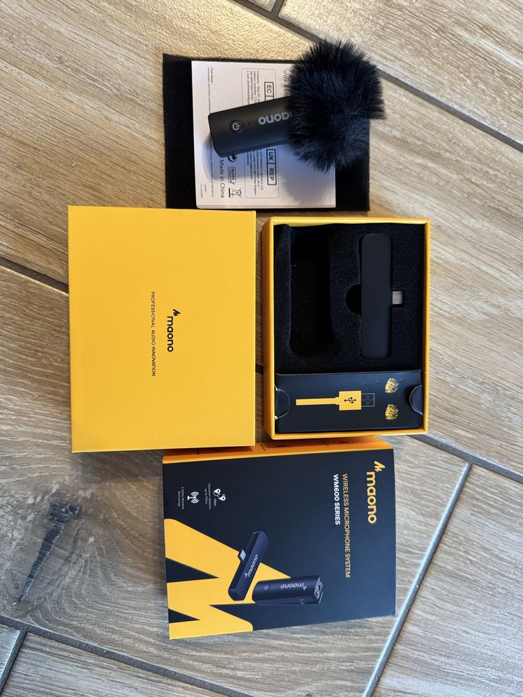Mikrofon krawatowy Maono WM600. Sprzęt nowy. Idealny do wlogowania.