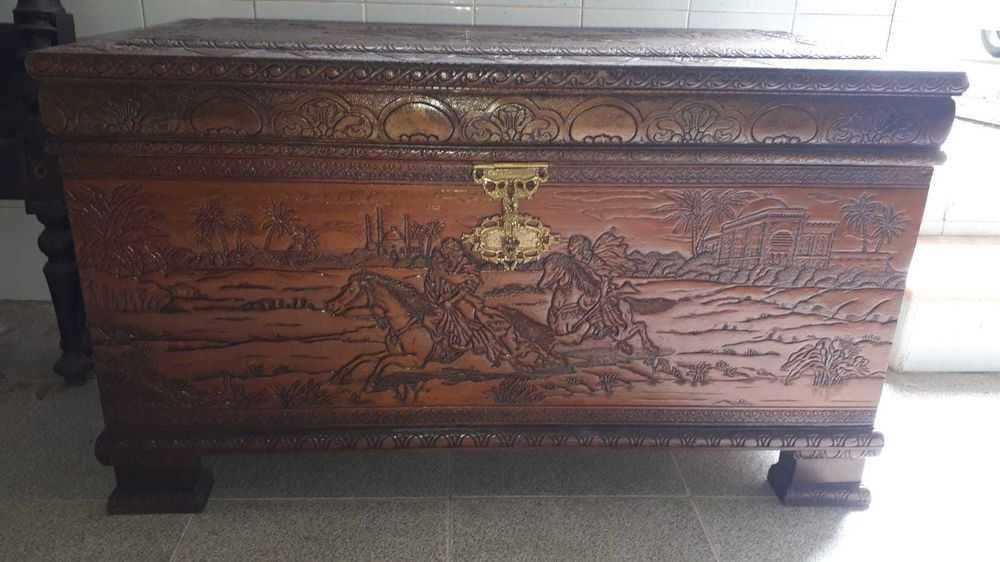 Arca de madeira para decoração