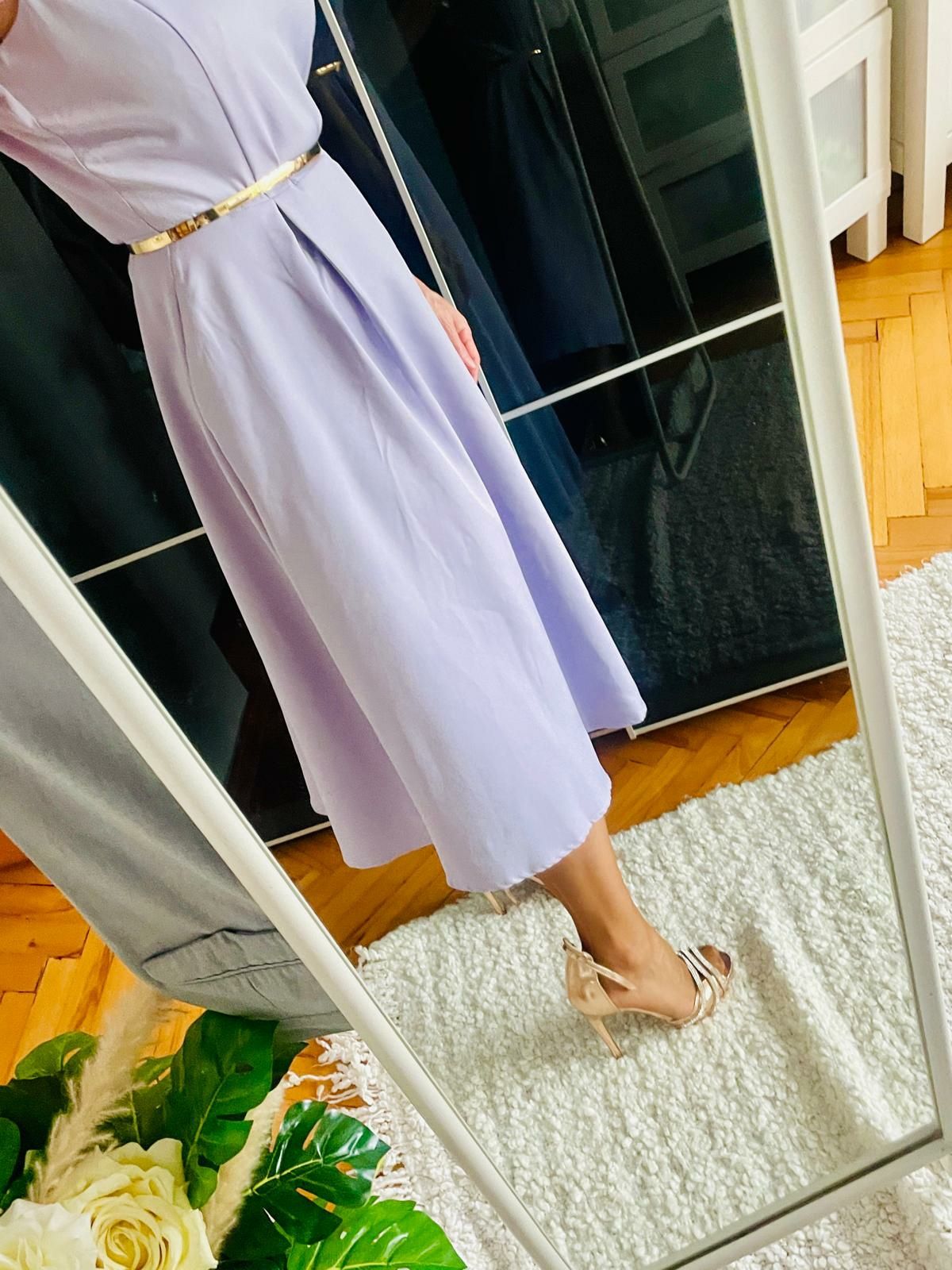 Sukienka elegancka wizytowa liliowa nowa roz 42  firma Trendyol