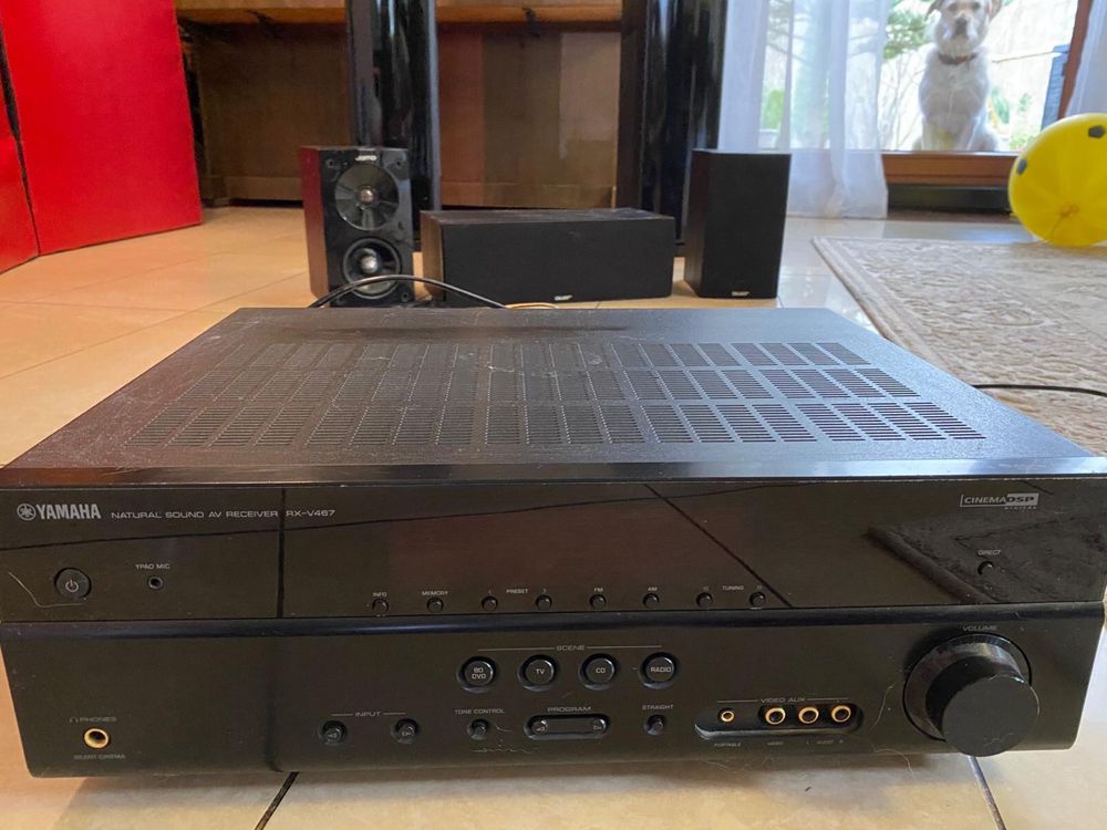 Amplituner AV Yamaha RX-V467 + kolumny Jamo S606