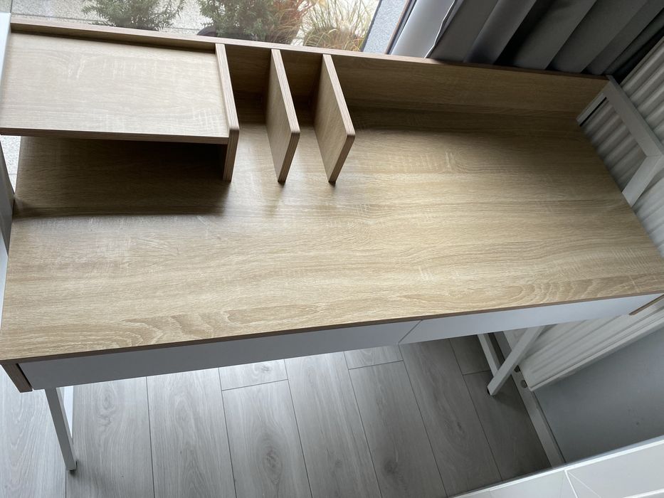 Biurko riko dąb sonoma-biały