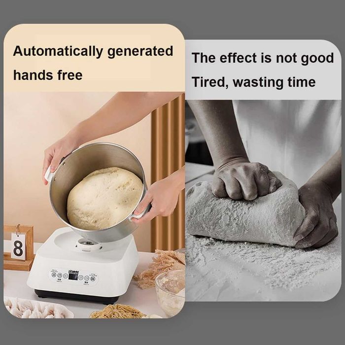 Automatyczny mikser do ugniatania ciasta 5L stal funkcja fermentacji