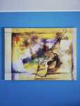 Quadro violoncelo multicores 110X150 cm