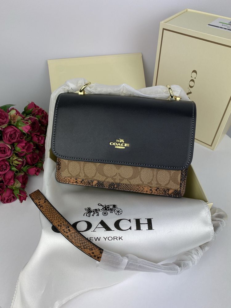 Сумка Coach шкіра | золота фурнітура
