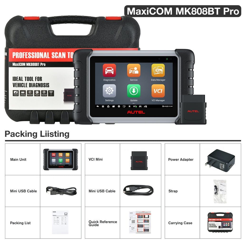 Máquina de diagnóstico Autel Mk808bt pro *PORTUGUÊS* SELADO