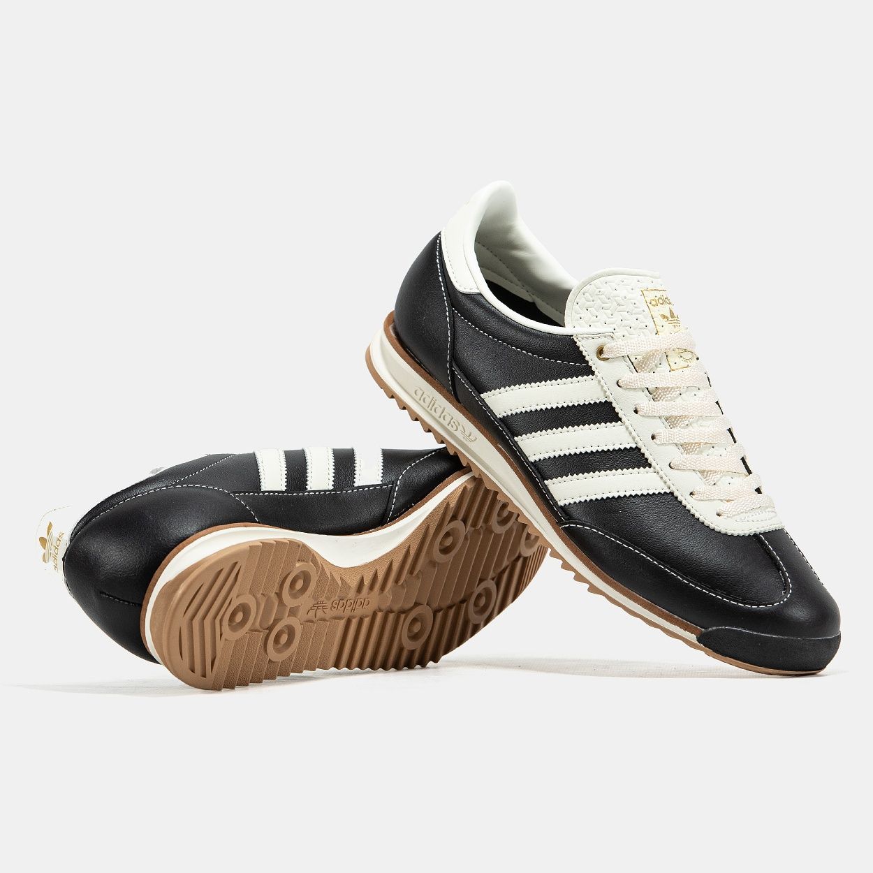 Кроссовки мужские кожаные Adidas SL' 72 Black White 40-45p