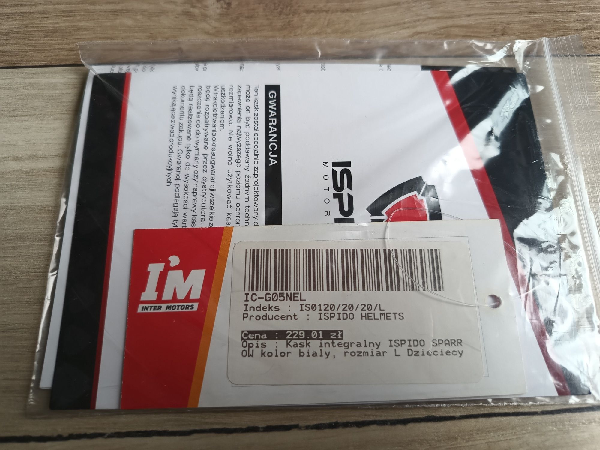 Kask motocyklowy dziecięcy Ispido L jak Nowy