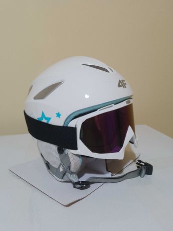 Kask narciarski 4F + gogle