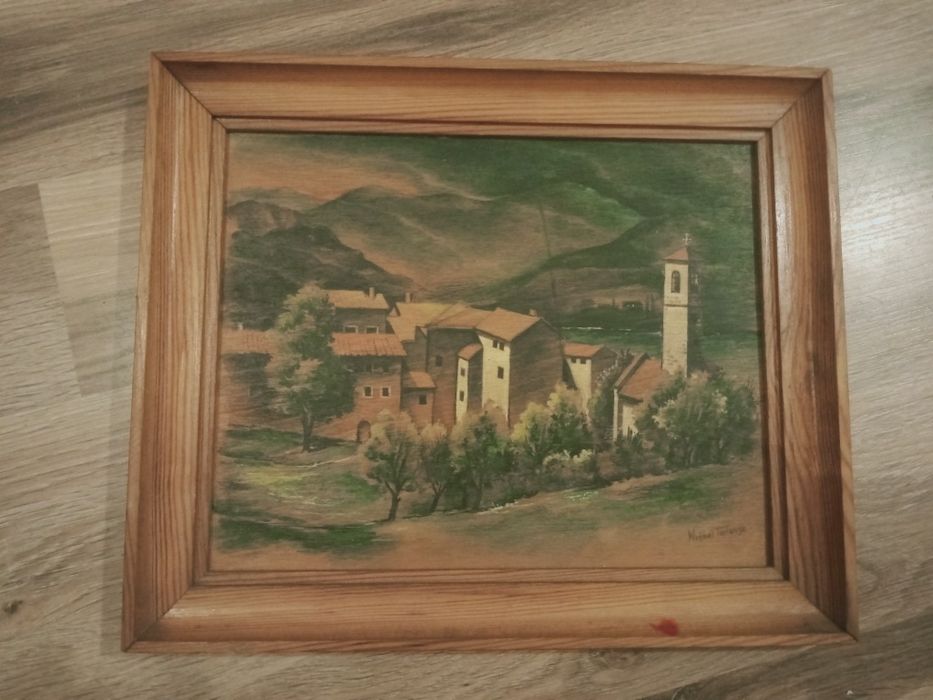 Piękny Obraz olejny z autorem