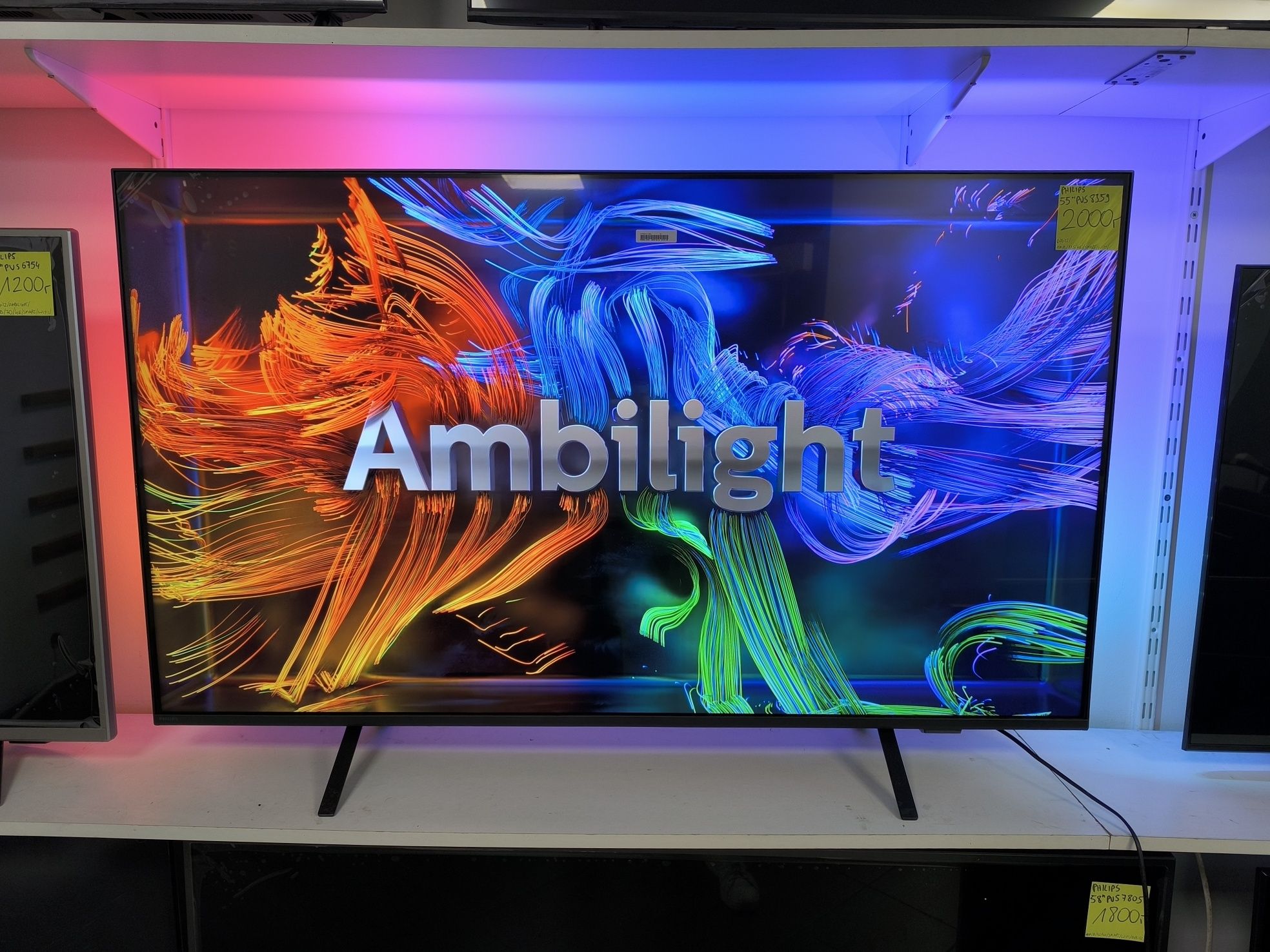 Nowy Philips 55 cali 4K UHD hdr Smart WIFI DVB-T2 HEVC 55PUS8359 gw12m