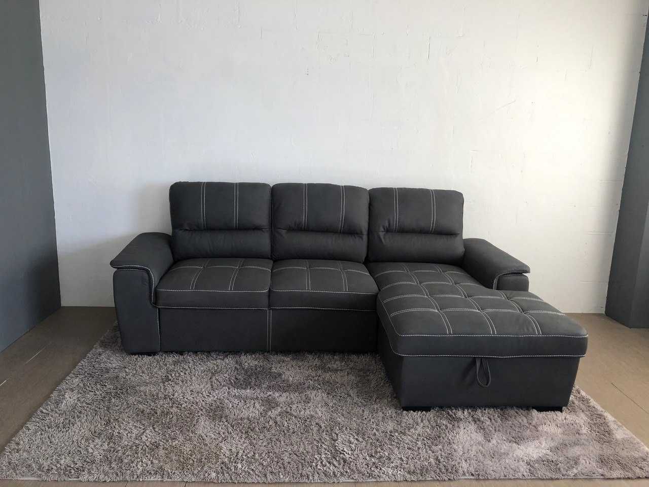 Sofá-cama chaise longue com arrumação envio gratis en portugal