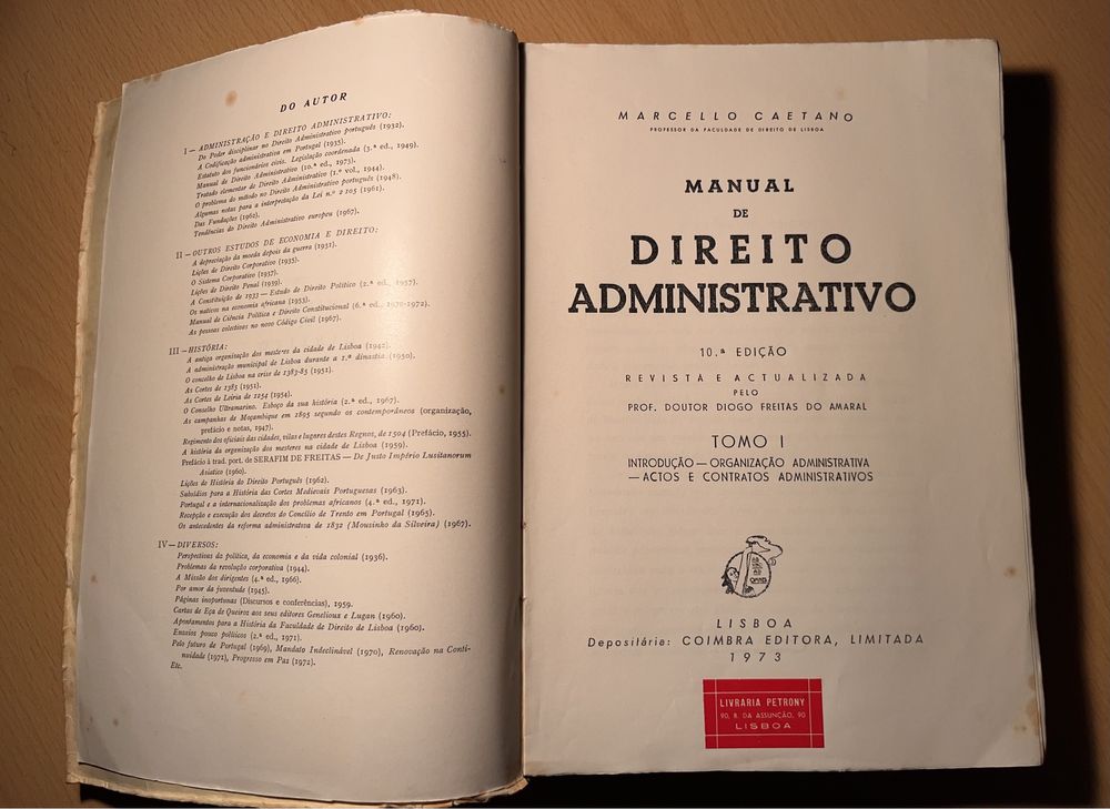 Manual de Direito Administrativo, I (M. Caetano)