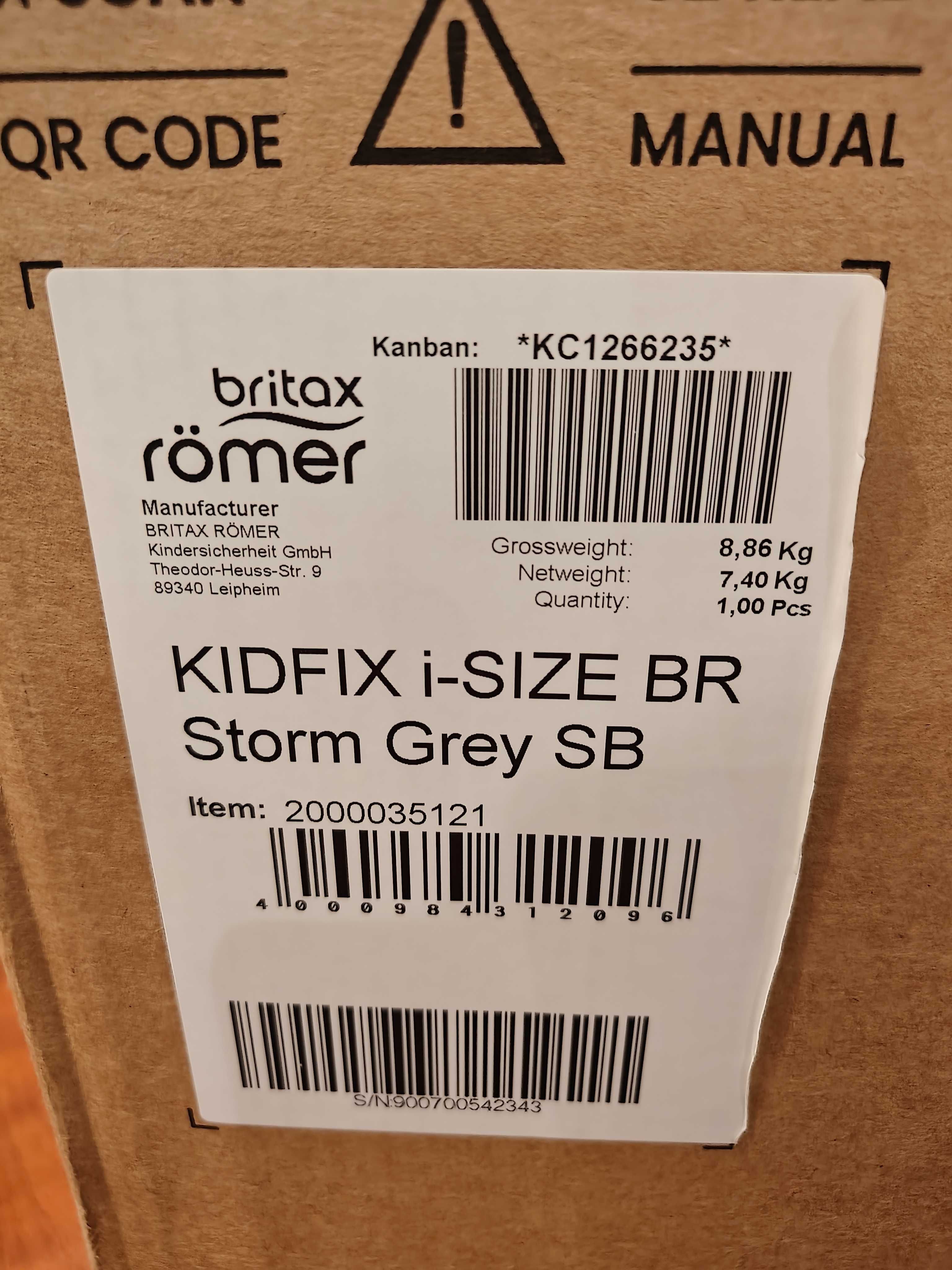 Cadeira Auto 2/3 Britax Romer KIDFIX I-SIZE - Storm Grey - NOVA