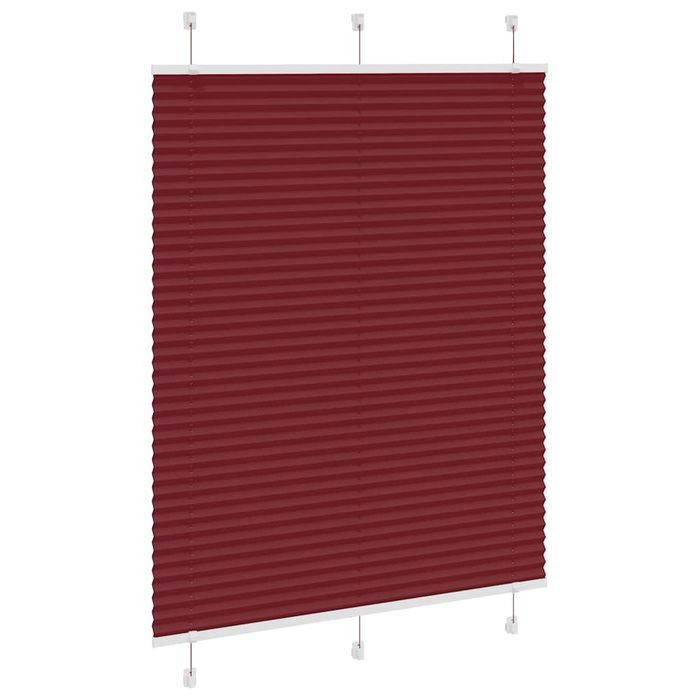 Vidaxl Roleta Plisowana Bordowy Czerwony 105X100 Cm Szerokość Tkaniny