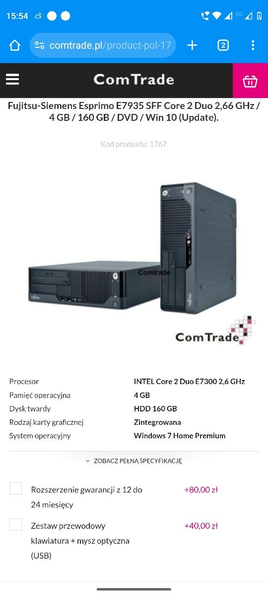 Komputer retro Fujitsu Siemens E7935