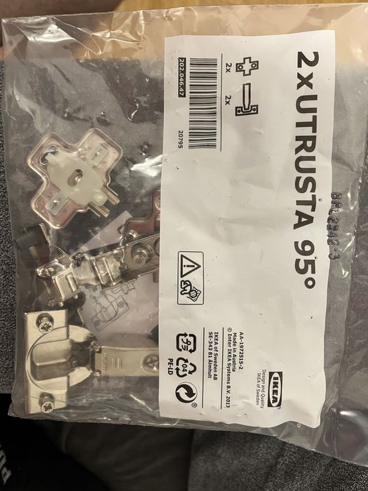 Zawiasy 95 stopni utrusta