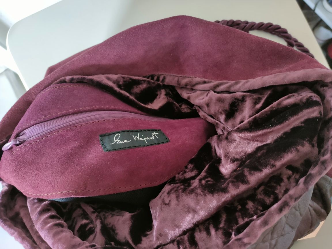 Torba plecak od projektantki skóra zamsz dior