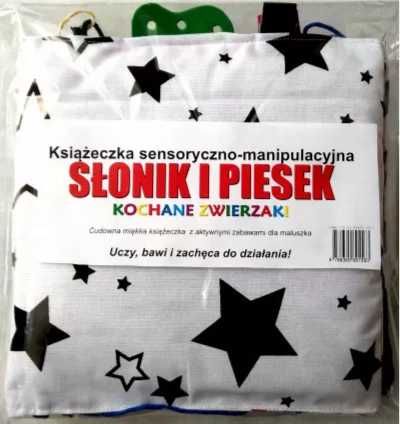 Książeczka sens. - manipulacyjna. Słonik i piesek - praca zbiorowa