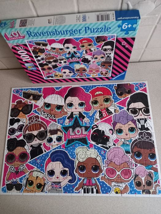 Ravensburger puzzle dla dzieci XXL LOL SURPRISE 100 el. NOWE