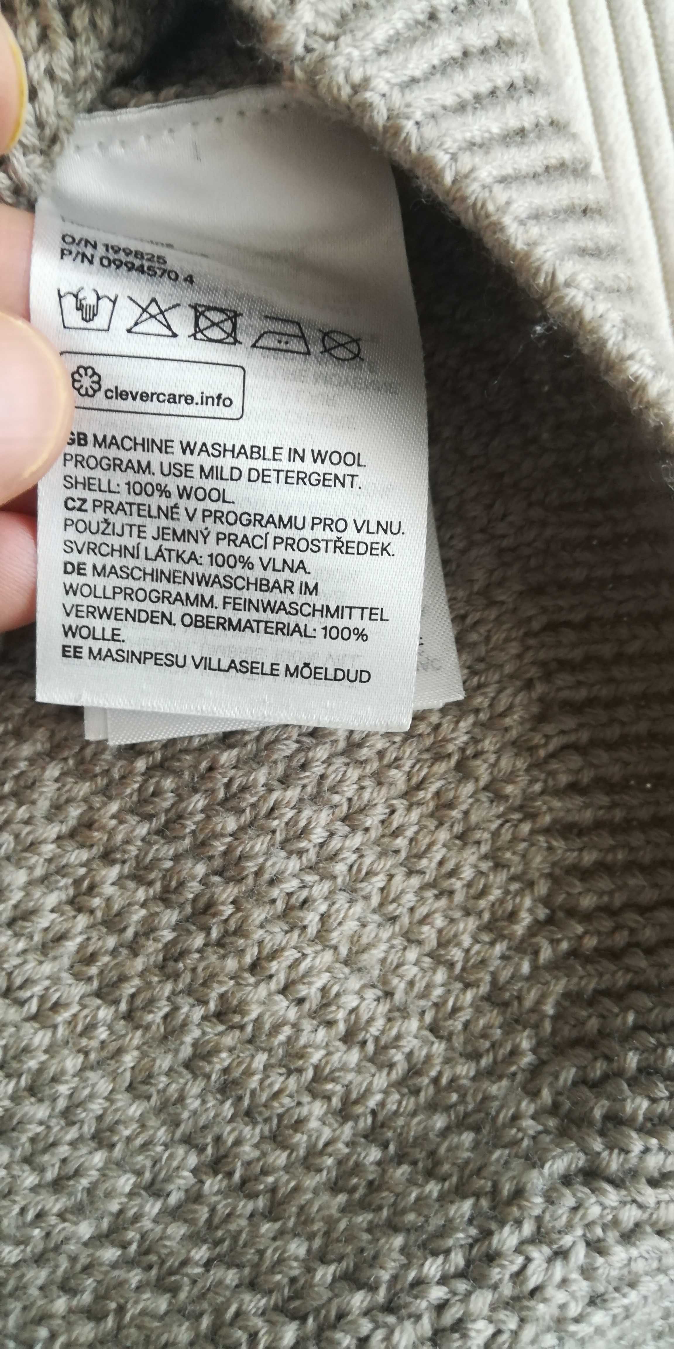 Sweter wełna merino 122/128