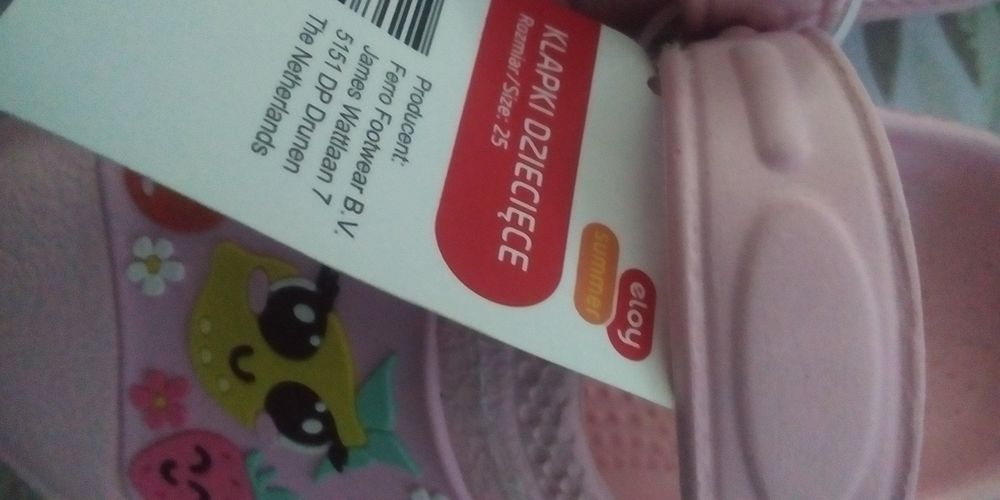 Klapki dziciece rozowe