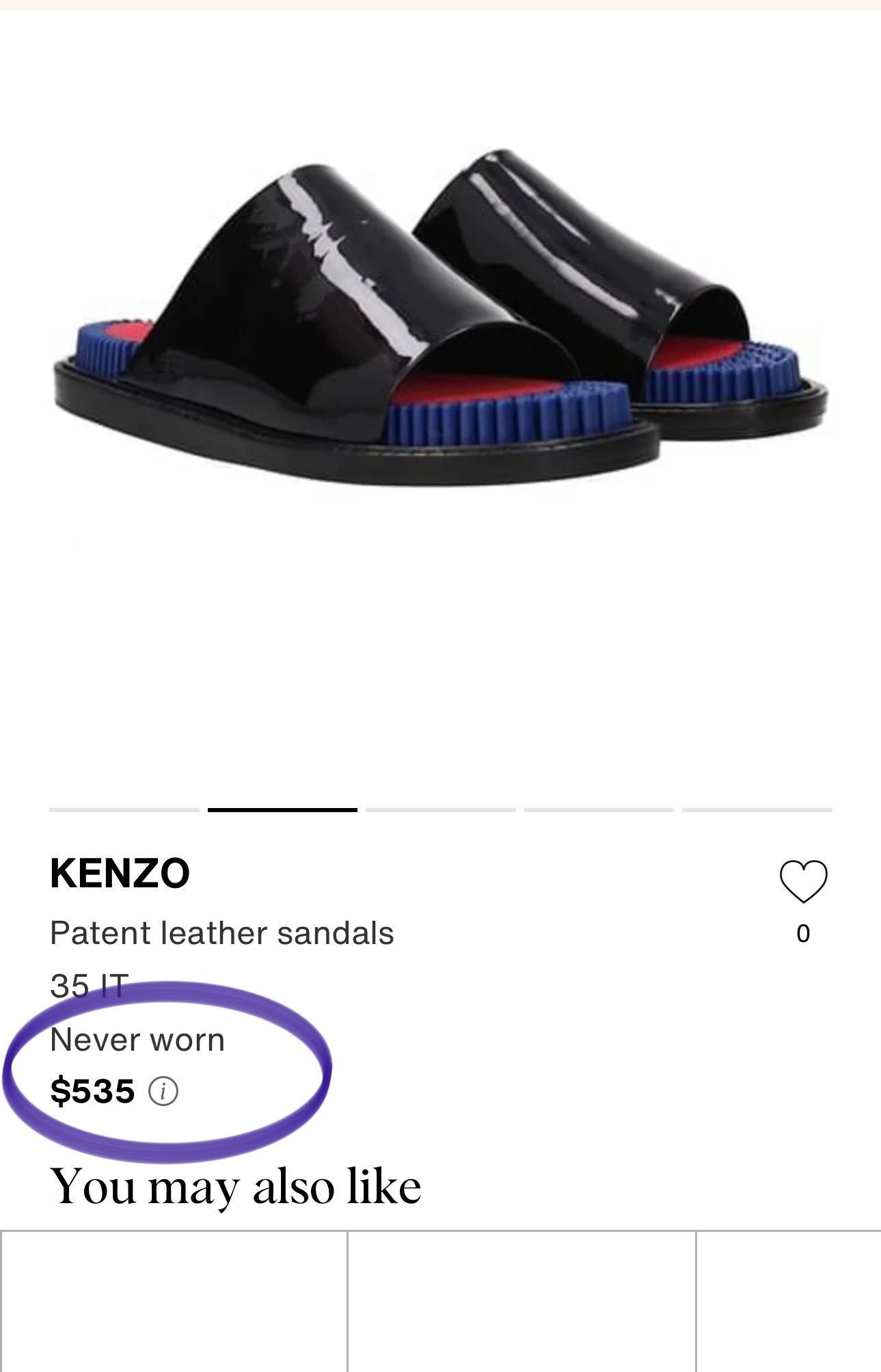 KENZO сандалі шлепанці босоніжки чорні шкіряні масажні сандали шлепки