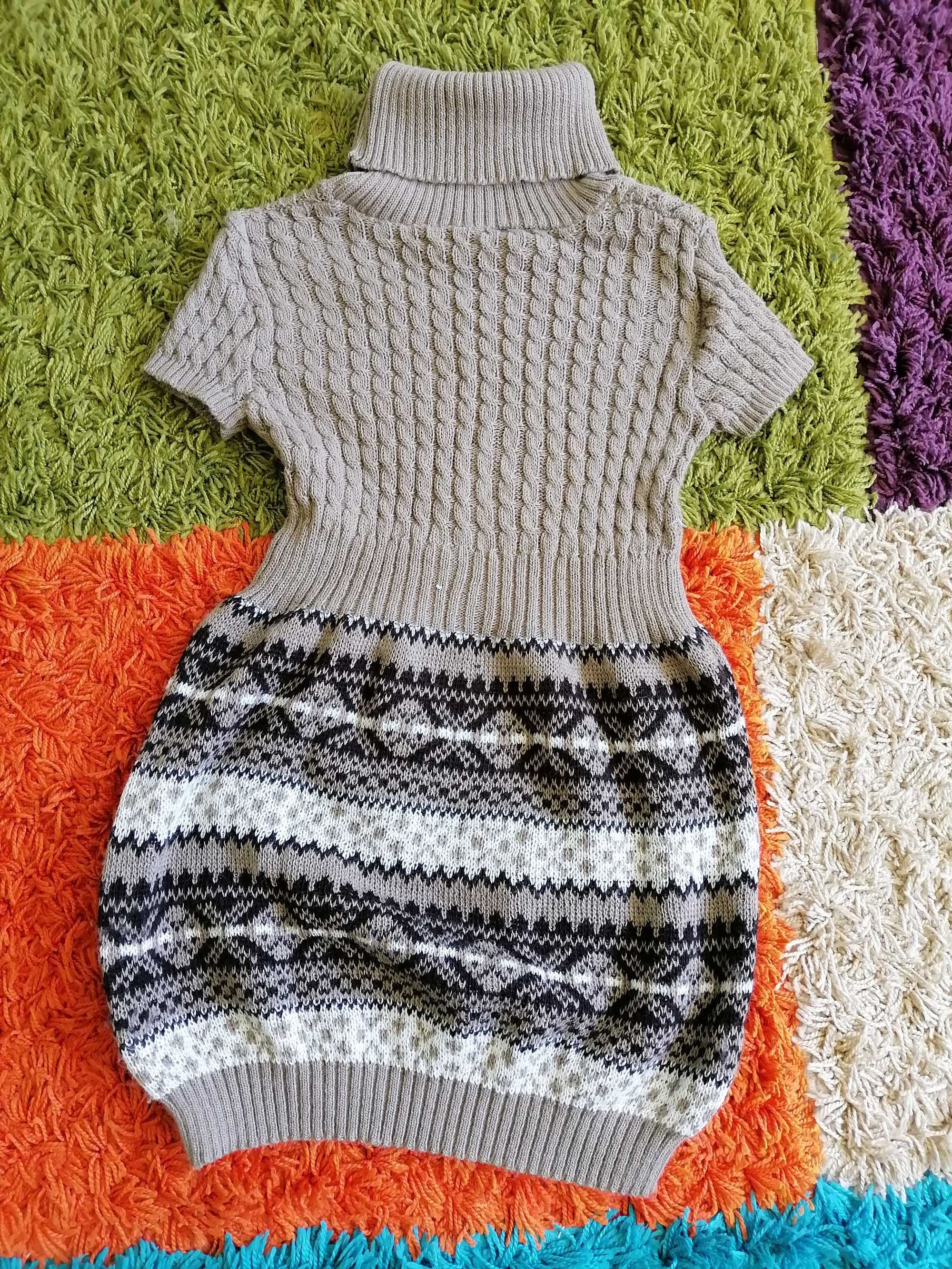 Sukienka sweter z golfem S/M